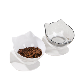 cat food bowl slant transparent single bowl