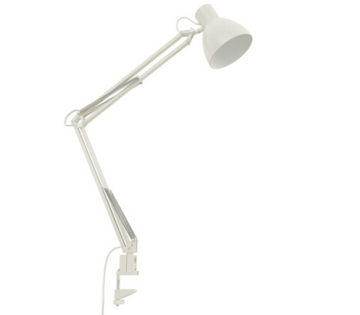 Adjustable Folding Twin-Arm Clip-on Table Lamp