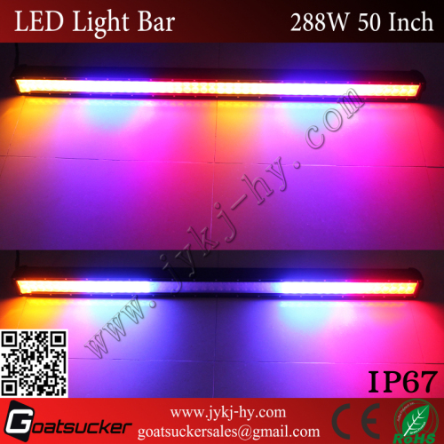 Multi color changing led light bar with wireless remote control