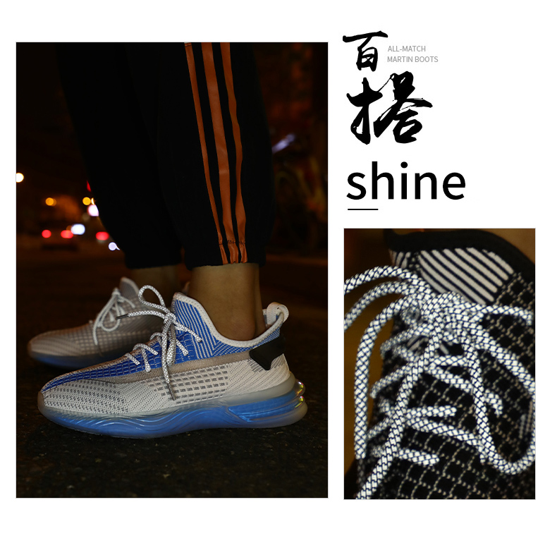 Popcorn Breathable Rainbow Flying Woven men's sports Large Size Shoes,custom casual shoes men
