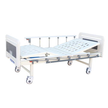 2 functions manual double crank hospital ward bed