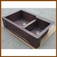 hammered copper farmhouse sink kitchen sink