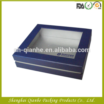 black small paper gift box clear window