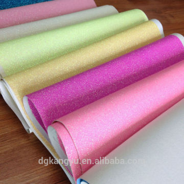 synthetic pvc leather for decoration glitter leather