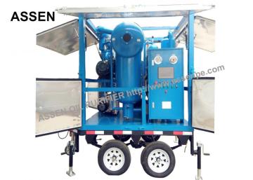 Trailer mounted type transformer oil treatment plant