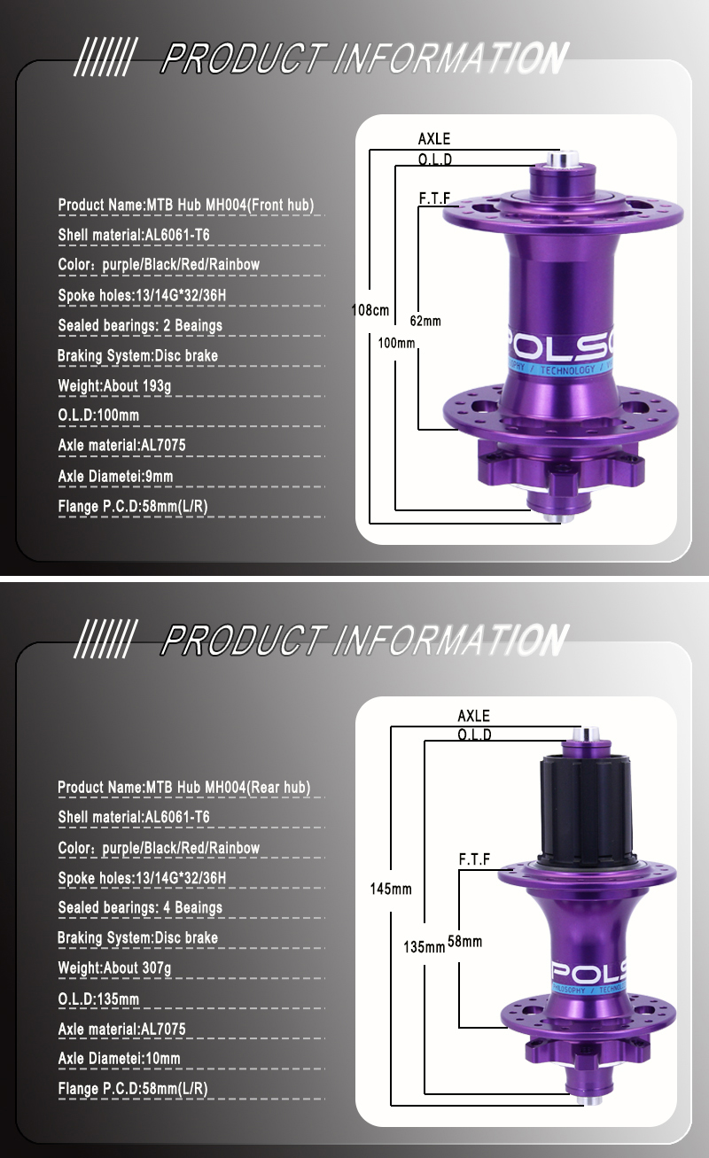 Disc brake mtb hub 