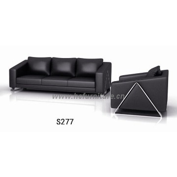 newest office sofa in PU leather, sectional black/brown office sofa.
