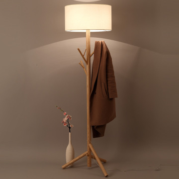 LEDER decoratieve houten vloerlamp