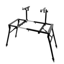 Professional Folding Music Keyboard Stand with Two Tiers for Studios and Electronic Pianos (61, 76, 88 Keys)
