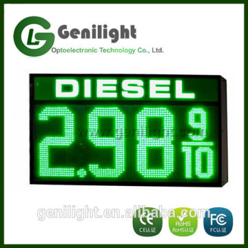 LED Gas Price Changer Sign 6" Green LED Gasoline Price Sign