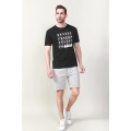 men's print cotton short sleeve T shirt
