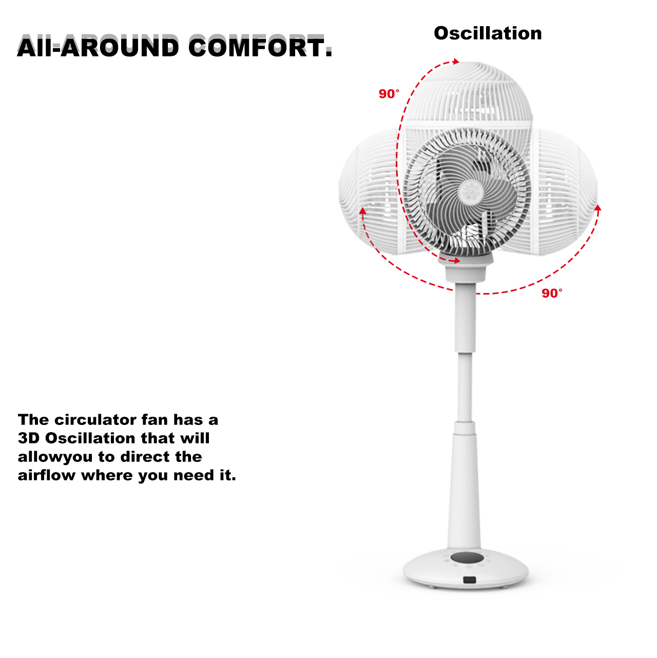 F186C circulator stand fan swing F186C circulator stand fan swing