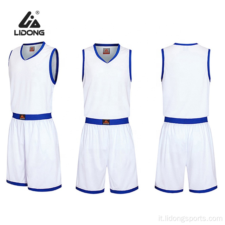Accetta uomini all&#39;ingrosso di design personalizzato Plain Basketball Jersey