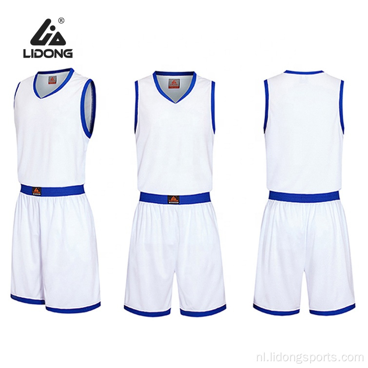 Accepteer aangepast ontwerp groothandel mannen gewoon basketbal jersey