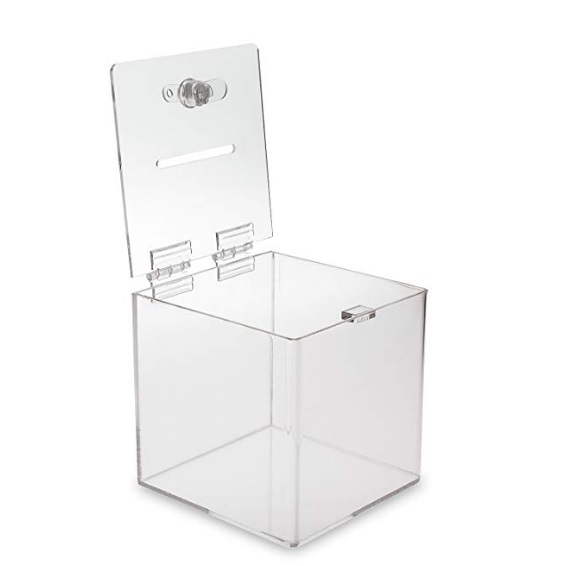 Acrylic Cube Donation Box