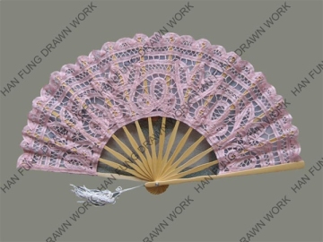 Twin Tassels Lace Fans - Handmade Craft Fan