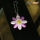 Kids Bag Decorative Purple Flower PVC Pendant