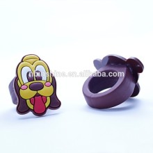 Cartoon pvc finger ring , promotional pvc finger ring