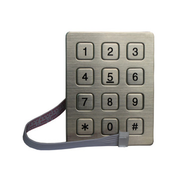 12 keys stainless steel keypad