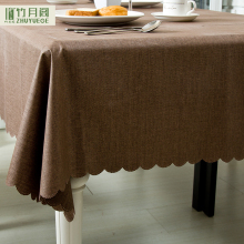 Decorative Blend Table Cover Pure Color Printed Rectangular Table Cloth