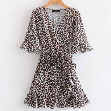 Leopard Short Sleeve Dress