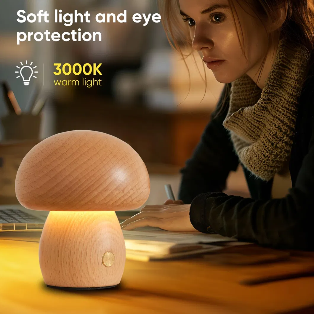 Modern Rechargeable LED Mushroom Lamp for Stylish Home Decor