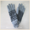 men acrylic jacquard knitted winter gloves