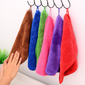 100% Polyester Microfiber Coral Fleece Hand Towel