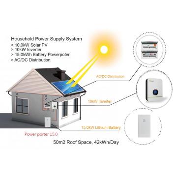 15kWh 배터리 저장 시스템 ANF 10kW 태양 광 PV 가계 전원 공급 장치