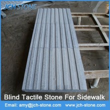 Granite sidewalk blind tactile stone