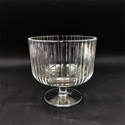 Cheap price ribbed ice cream glass