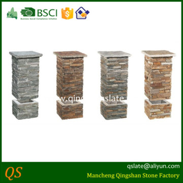 antique stone outdoor decorative square columns