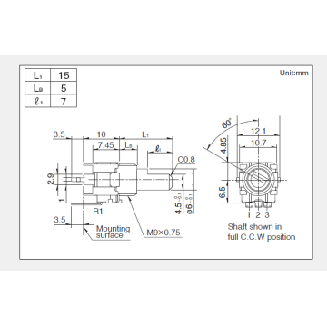 Rk09l series Rotary potentiometer