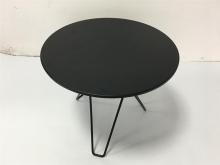 Black round table