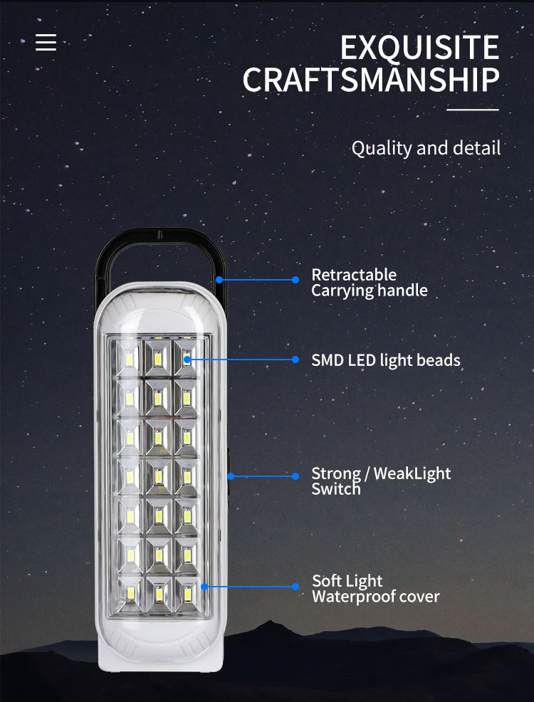 Portable LED Rechargeable Emergency Camping Light with Handle-713C-detail-5 Portable LED Rechargeable Emergency Camping Light with Handle-713C-detail-5