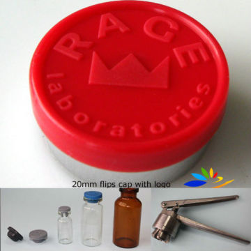 s104c 20mm red logo in flips cap bottle cap