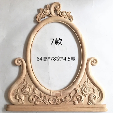 Hand Carved Decorative Wood Mirror Frames - Unfinished
