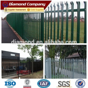 Powder coated palisade fencing/steel galvanized palisade fence