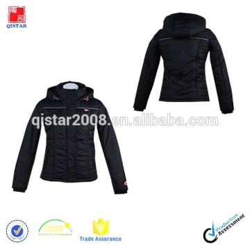 winter balck women's nylon jacket coats