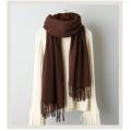 Cashmere solid color scarf knitted tassel shawl