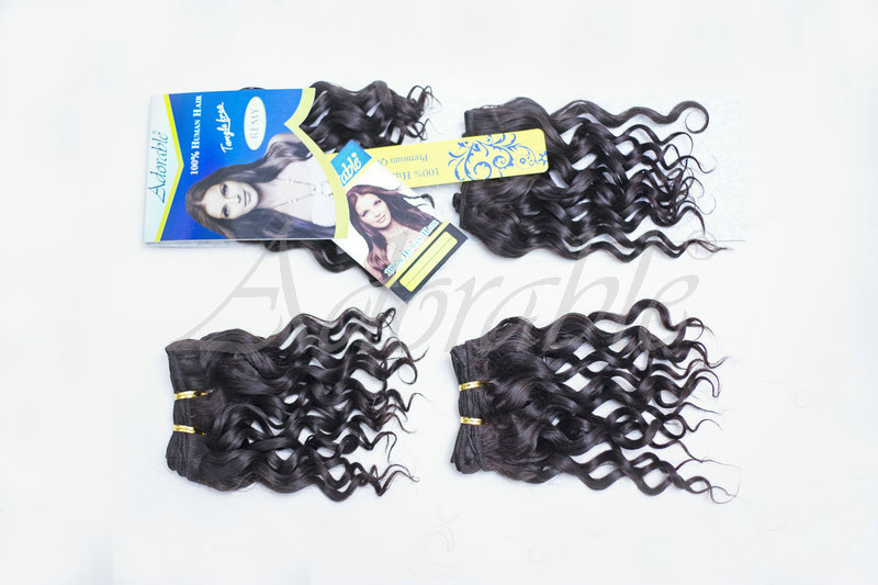 Adorable 100% human hair extention india hair weave deep wave 2pcs hair bulk package for black woman