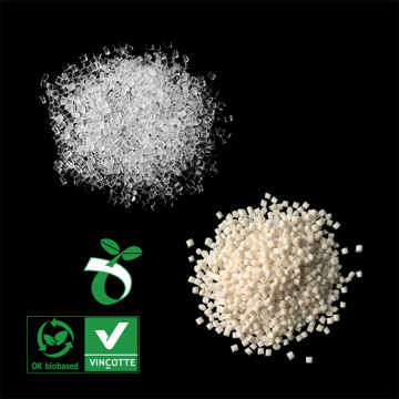 Biodegradable raw material granules