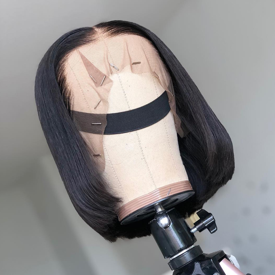 Lace Front Bob Wigs Straight Remy Human Hair Wigs For Women Brazilian Hair Lace Closure With Baby Hair Short Wig