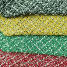 Boucle checked with loops yarn fashion fabric