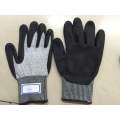 Heather Gley Nitril Palm Coated Superfein schäumende fertige HDPE-Handschuhe