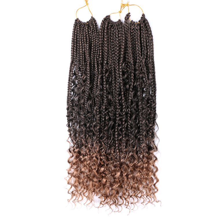 Box Braids River Crochet Hair with Loose Curly Ends Goddess Box Braids with Mermaid Waves 18inch 22inch 24inch