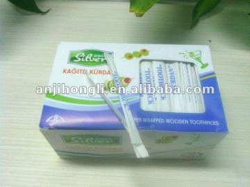 Singly paper wrapped Wood Toothpick