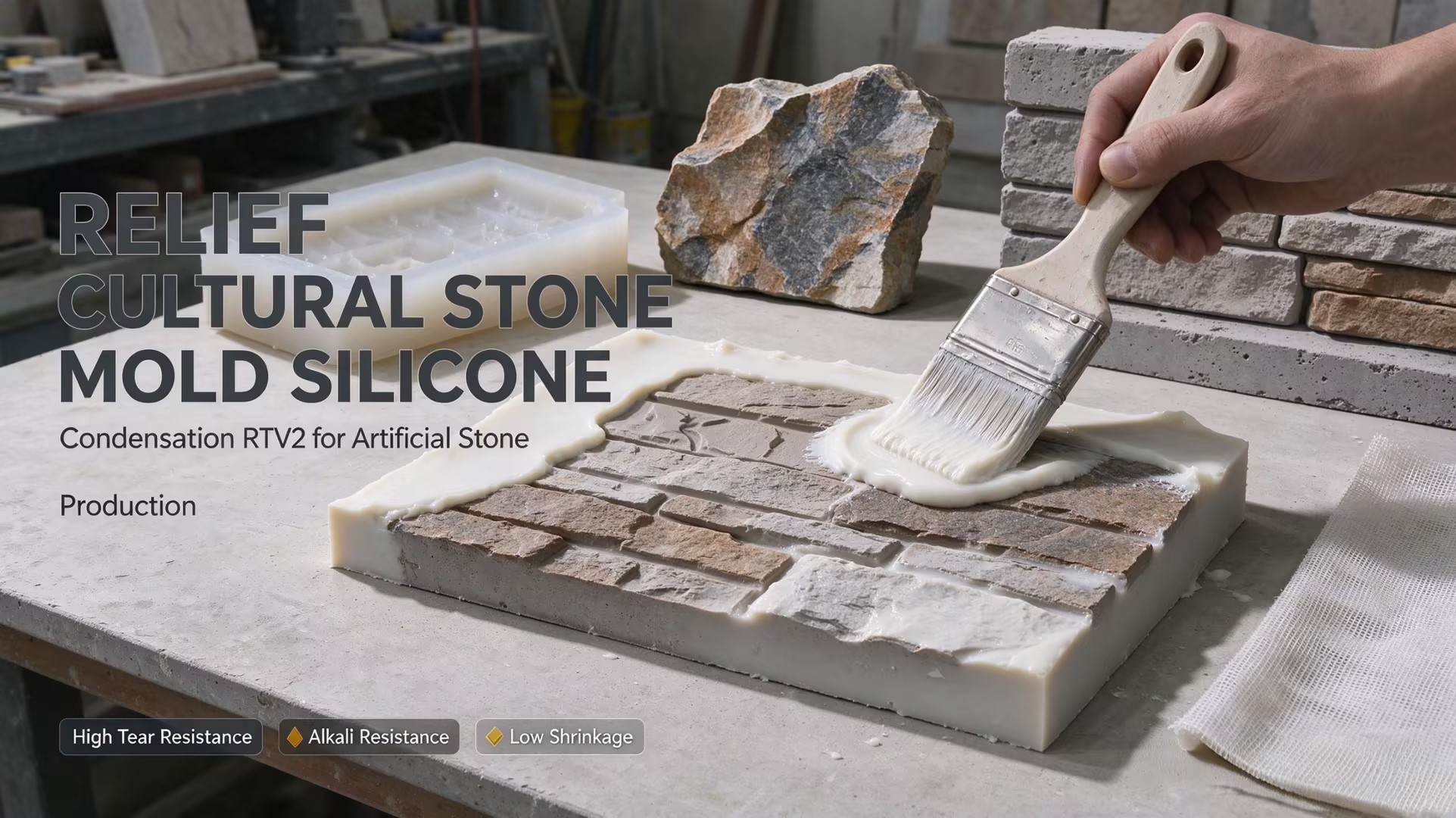 الإغاثة الحجر الثقافي العفن سيليكون 1 Relief Cultural Stone Mold Silicone 1