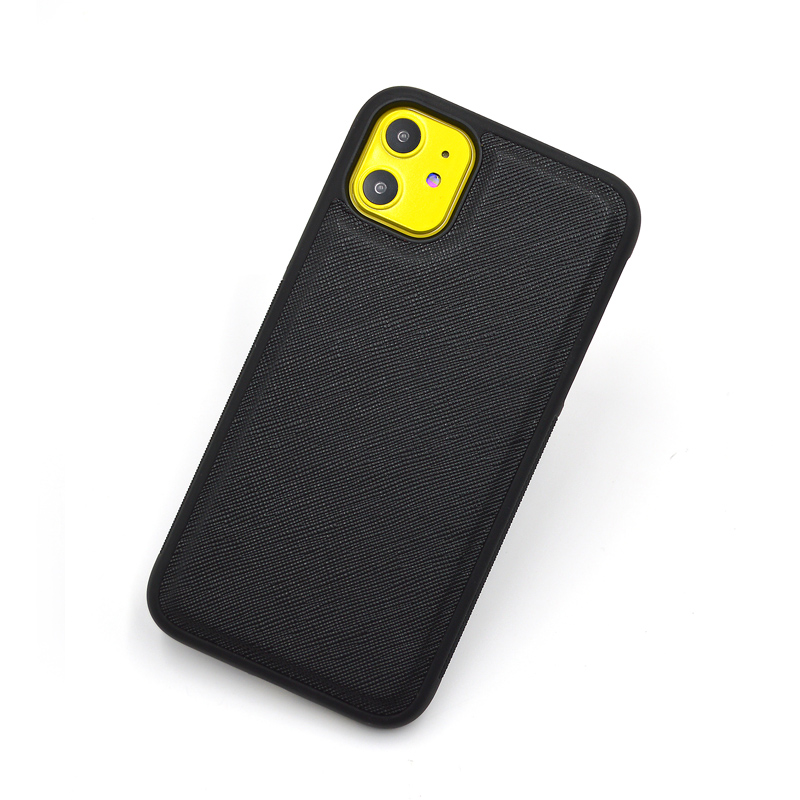 Case de teléfono de cuero Saffiano para iPhone 11 Pro