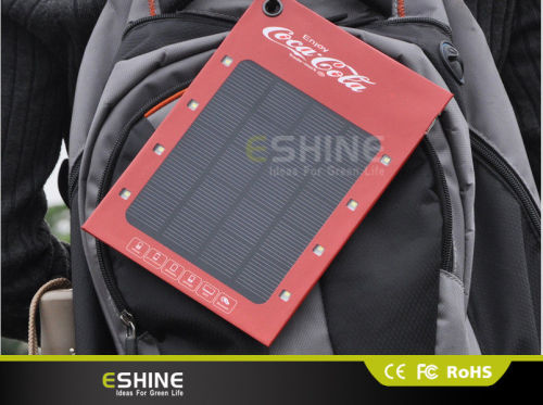 Energy Saving 500ma Solar Powered Charger Color Customized With Oem Logo Ads